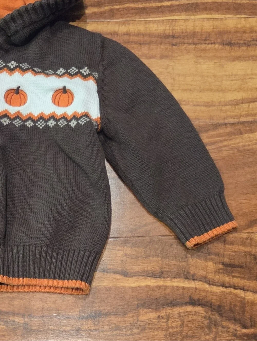Gymboree EUC 18-24 Pumpkin Sweater Hoodie, Windpants, Long Sleeve Top and Socks